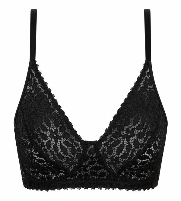 Underwire floral lace bra in flame-red Daily Dentelle