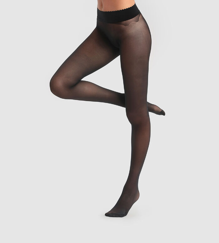 Black Diam's Jambes Fuselées 25 leg shaper tights