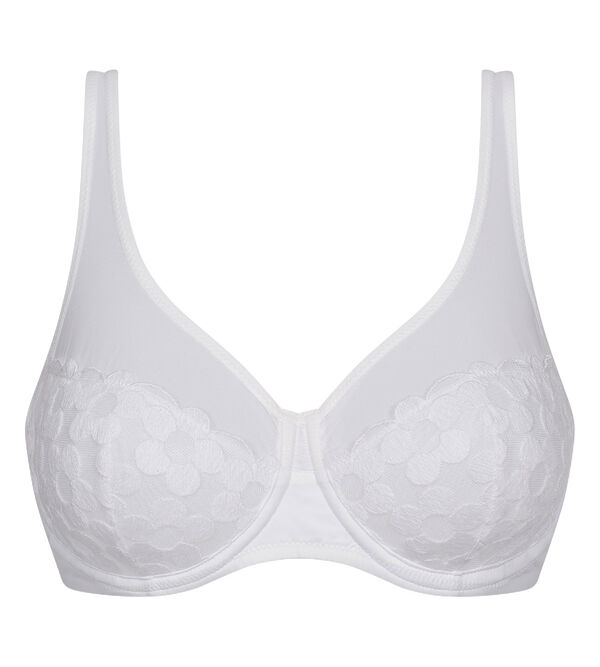 Plus Size Women's Embroidered Underwire Bra by Amoureuse in White (Size 40 C)