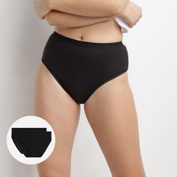 Ladies 2 Piece Perfect Spot Black Bikini Panty For Men