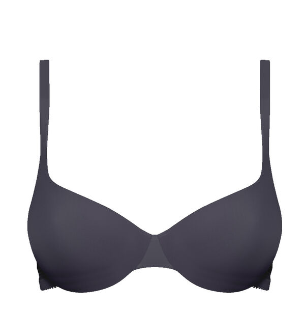 Black extra support underwire opaque bra, MELODY