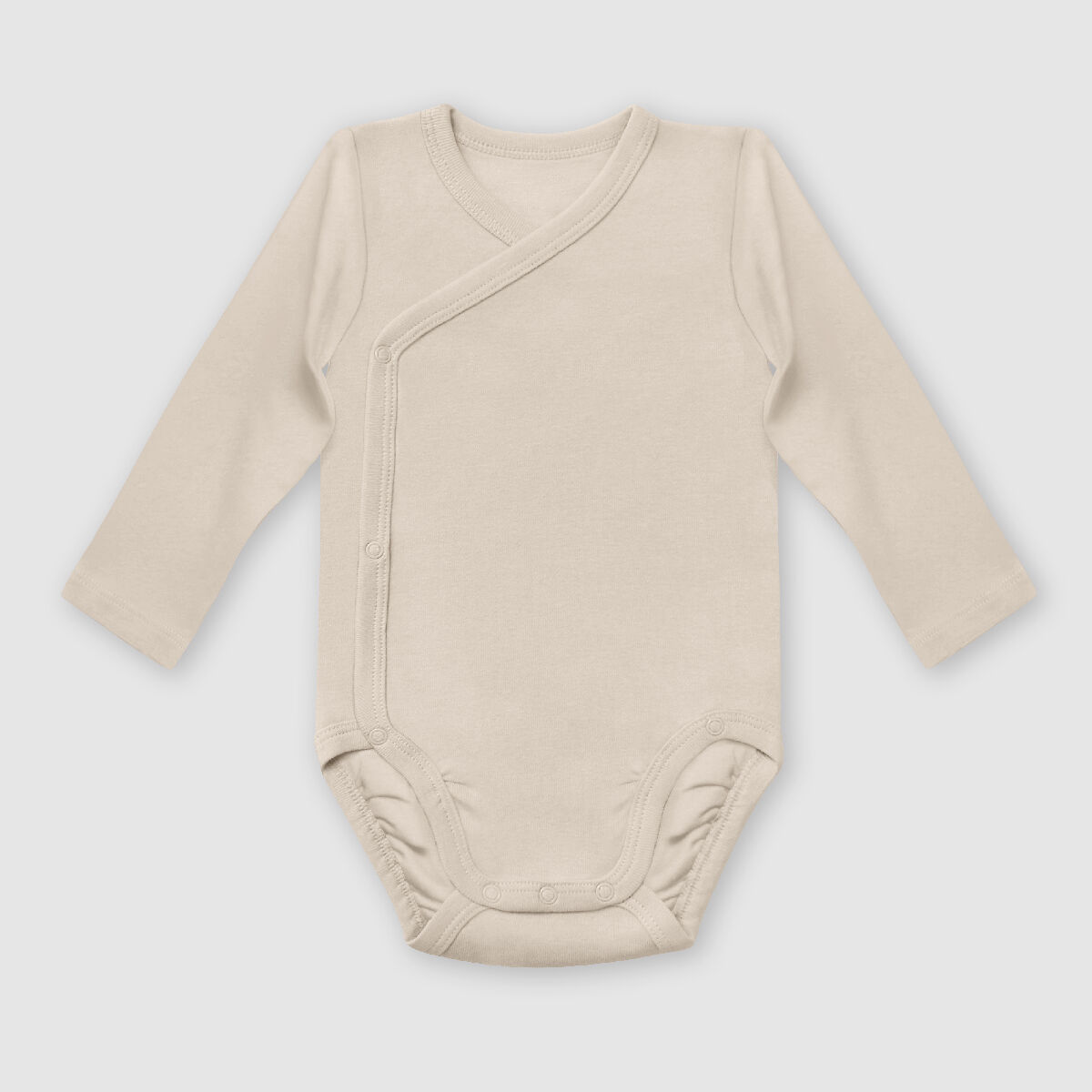 Dim Baby Pack of 2 organic khaki cotton bodysuit cover ups with