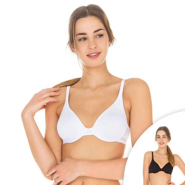 2 Pack black and white bra INVISI FIT