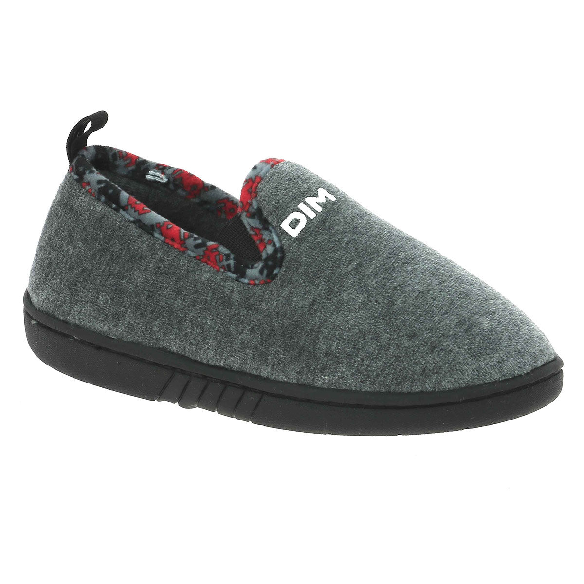 Chaussons type charentaises gris chin Gar on