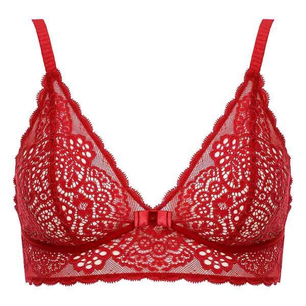 Imperial red lace full cup bra - Dim Sublim Dentelle