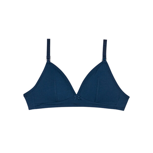 Girls' microfiber push-up bra in Denim Blue Dim Touch