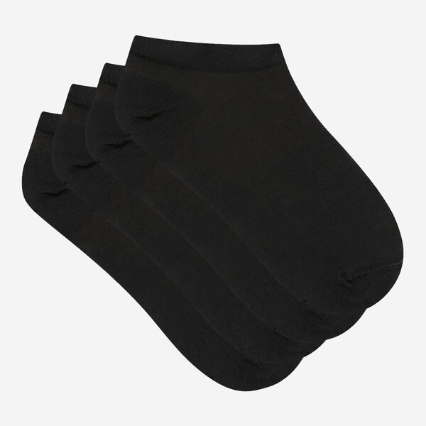 Lot de 2 socquettes invisibles noires Light Coton Femme