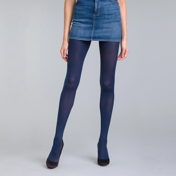 navy opaque tights