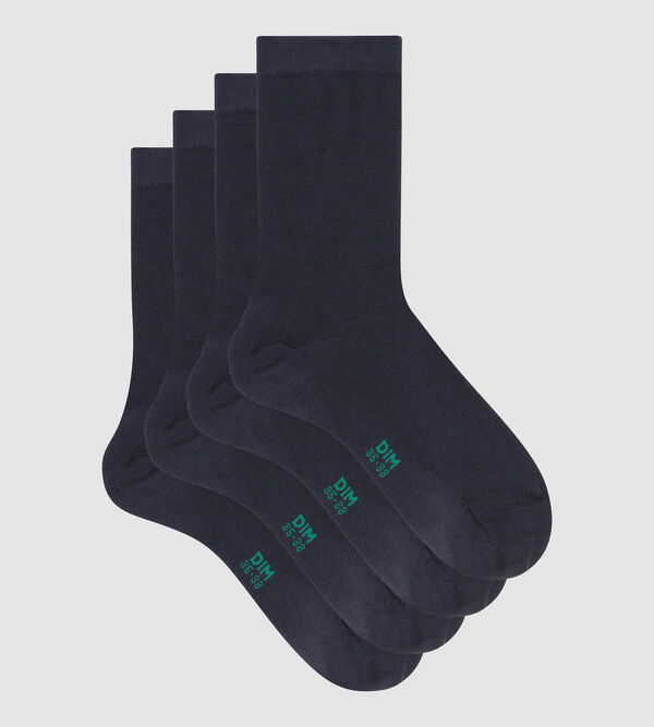 Pack de 3 pares de calcetines de mujer de algodón Negro Dim