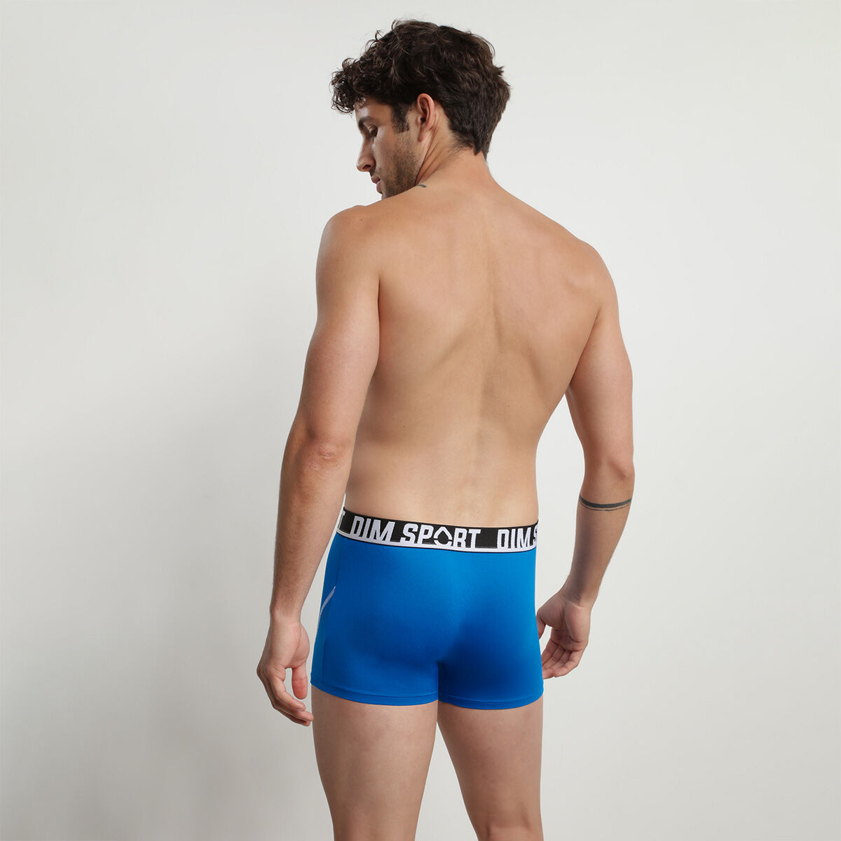 Pack of 3 men s Blue Dim Sport thermo regulating microfibre boxers