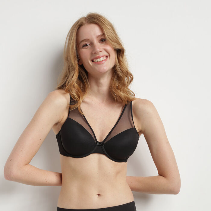 BOOMBUZZ Heavy Padded Bra for Every Day Comfort with Multi Colour and Wide  rang of Size(BLACK)(36A)