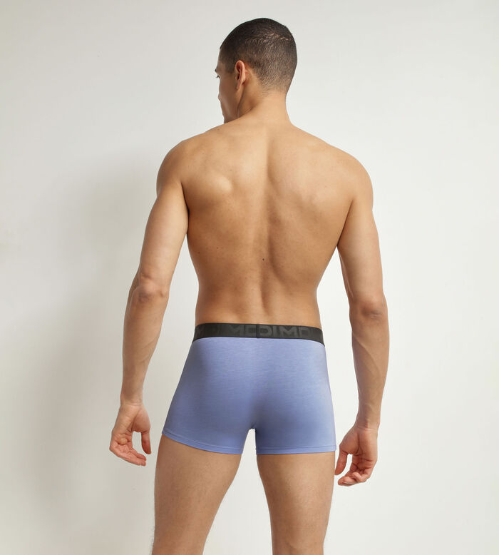 Men's modal cotton boxer shorts with contrasting blue waistband Dim Classic, , DIM