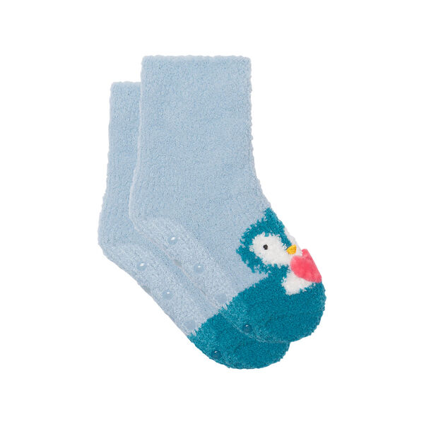 Non-slip 3D penguin sock Kids Cocoon in Blue