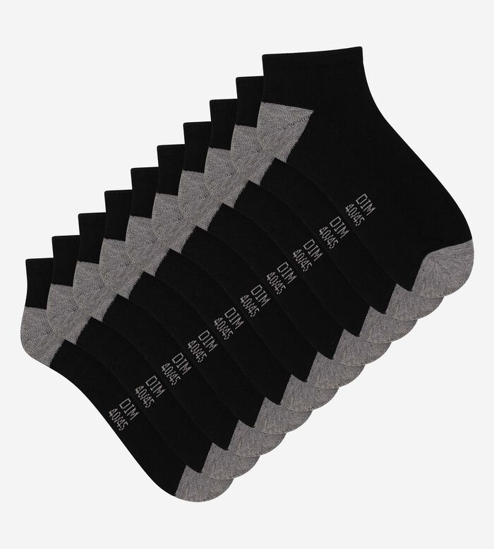 Pack of 5 Pairs of Men's Black Cotton Socks EcoDim Sport, , DIM
