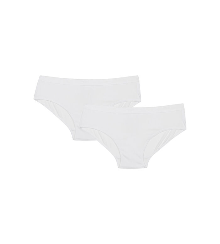 Dim Skin Care Pack of 2 Navy Blue girls' organic cotton knickers