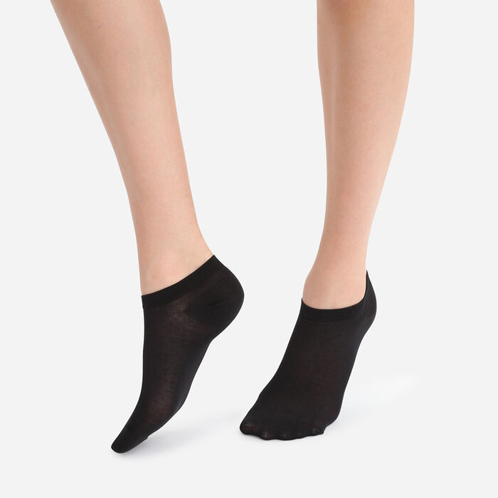 Black woollen women's socks