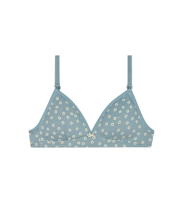 Woman's White/Black Two-pack triangle bras in stretch cotton