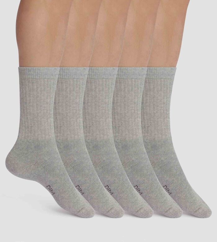Pack de 5 pares de calcetines de hombre de algodón gris jaspeado EcoDim Sport, , DIM