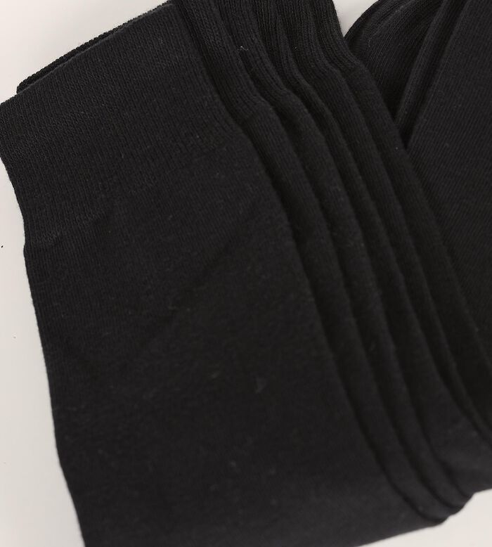 3er-Pack schwarze Herrensocken aus Baumwolle - DIM Cotton, , DIM