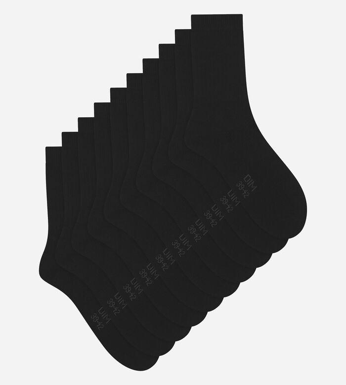 5er-Pack schwarze Herrensocken aus Baumwolle - EcoDIM Sport, , DIM