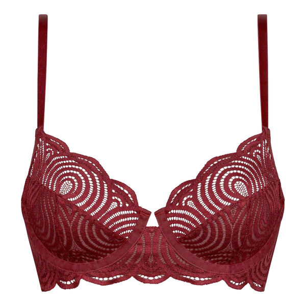 Victoria Secret Bra Set 38DD Push Up XL Panty Brazilian Red Lace Underwire  New