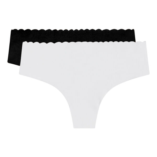 2 pack black and white shorties - Les Pockets