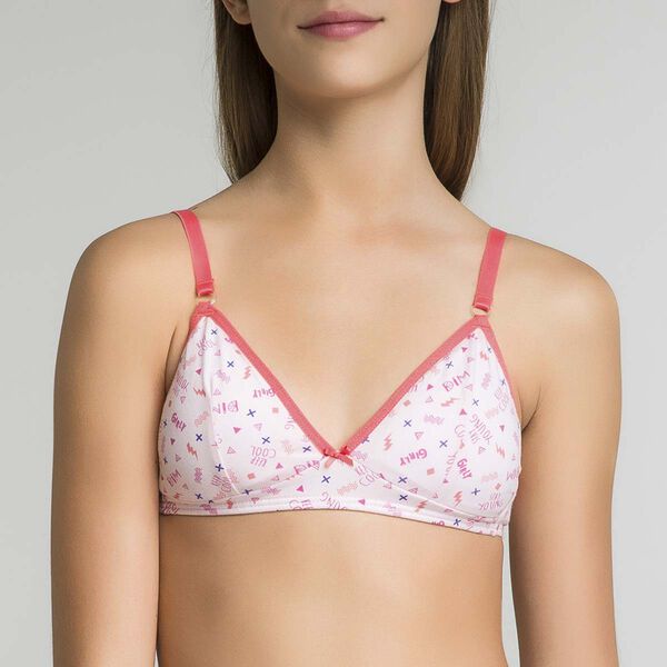 Padded triangle bra cup with removable straps