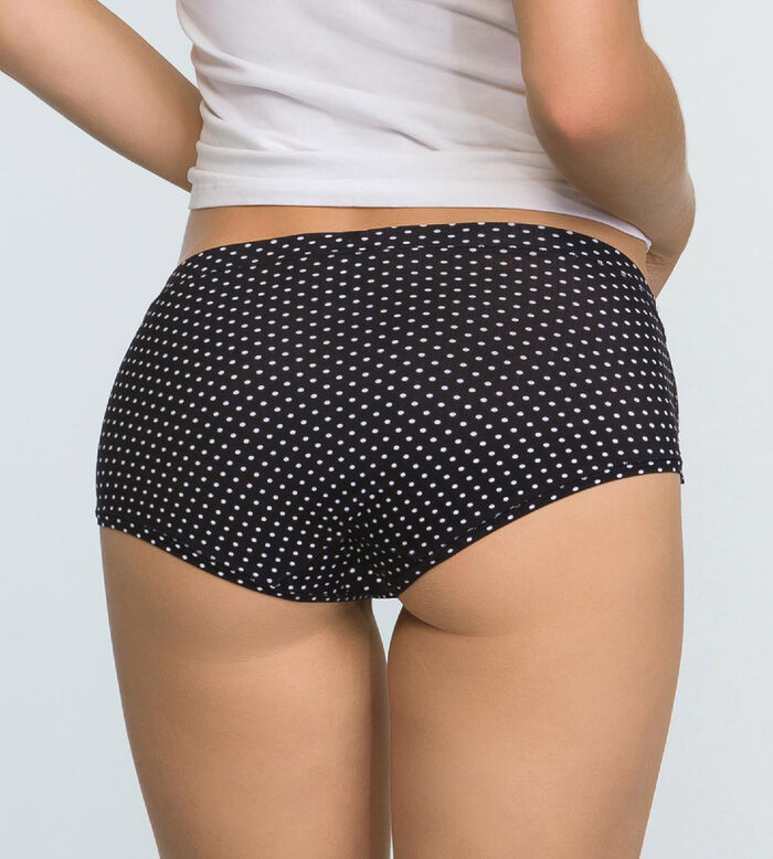 2 pack black and polka dot women's briefs Body Move