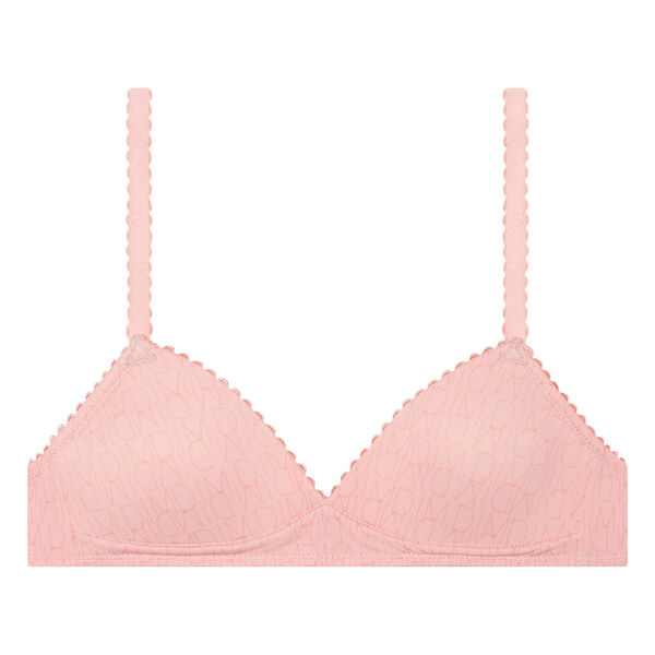 Dim Touch girls' blush pink microfibre padded triangle bra