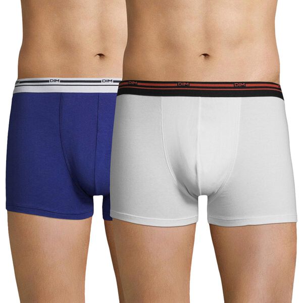 Set of 2 Daily Colors white and indigo blue boxers