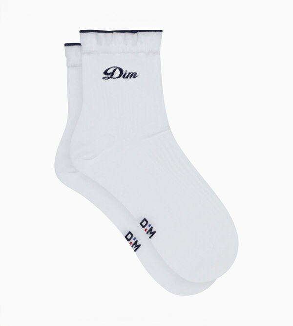 Pack of 2 pairs of women's second skin ankle socks in white