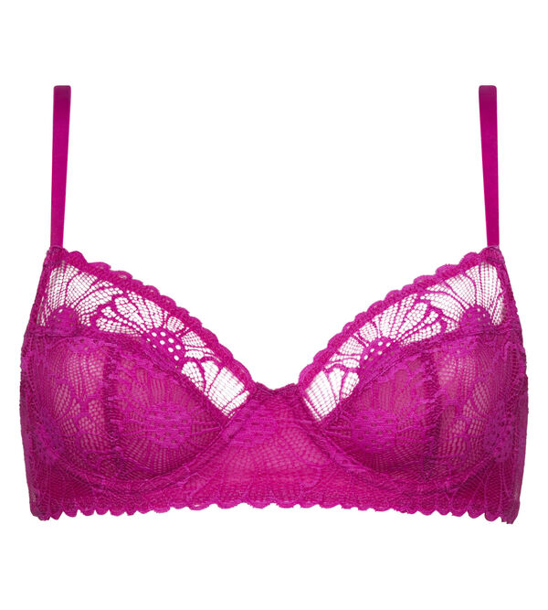 International intimates bra lot of 2 padded lace purple pink size 34B