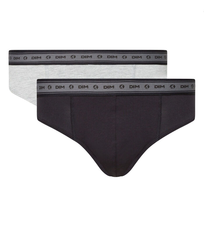 Pippa (3 Pack) Assorted Cotton Tanga Briefs In Jet Black / Optic