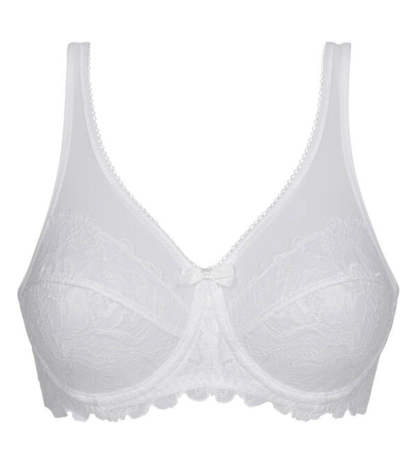 Pretty Secrets NP175 *Daisy* Lace White Underwire Evenly Padded Plunge Bra  34H