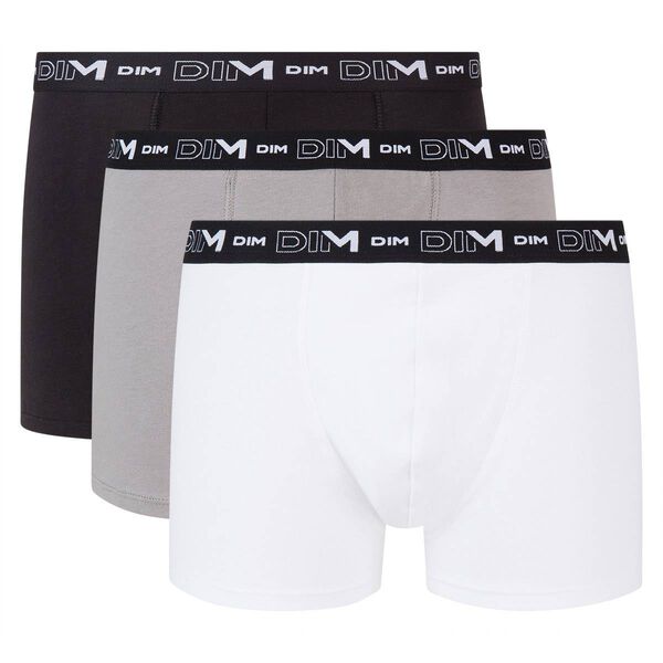 Boxershorts 3er-Pack schwarze/stahlgraue/weiße Logobund mit
