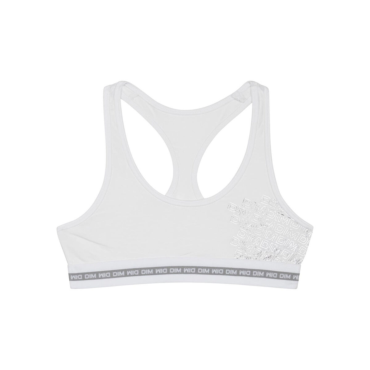 Brassi re fille coton stretch Blanc avec impressions argent es Dim