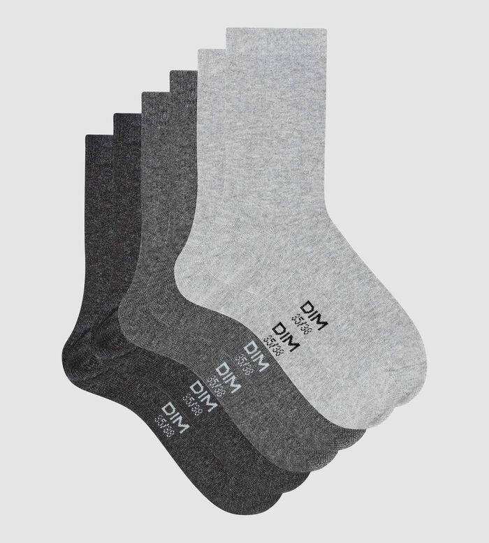 Pack of 4 pairs of women's socks in Garnet Black with spots Ecodim Style