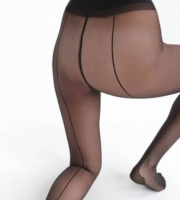 SHEER TIGHTS WITH BACK SEAM - 20 DEN