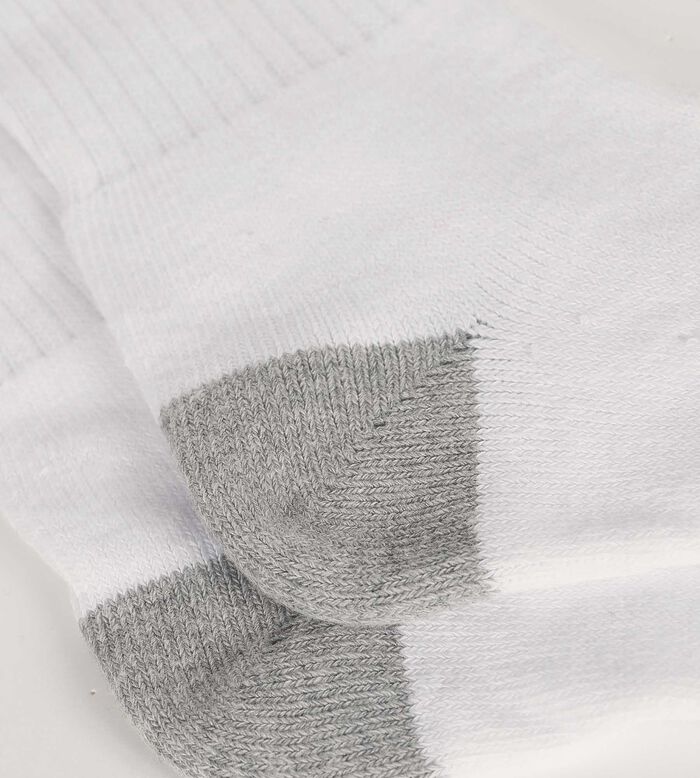 Pack de 5 pares de calcetines de hombre de algodón blanco y gris claro EcoDim Sport, , DIM