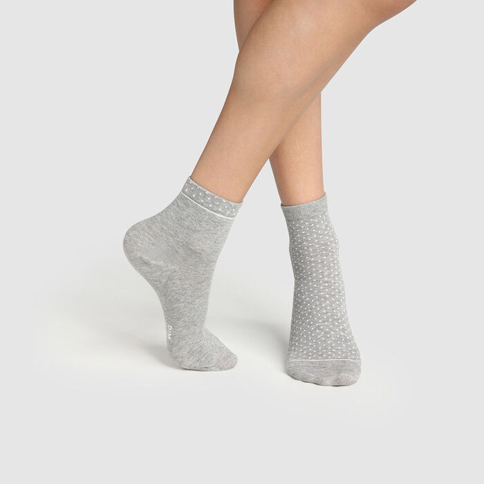 Lote de 2 pares de calcetines blancos para mujer de algodón modal
