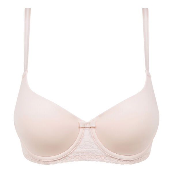 M&S BODY COTTON MIX NON WIRED FULL CUP BRA In NUDE Size 38D