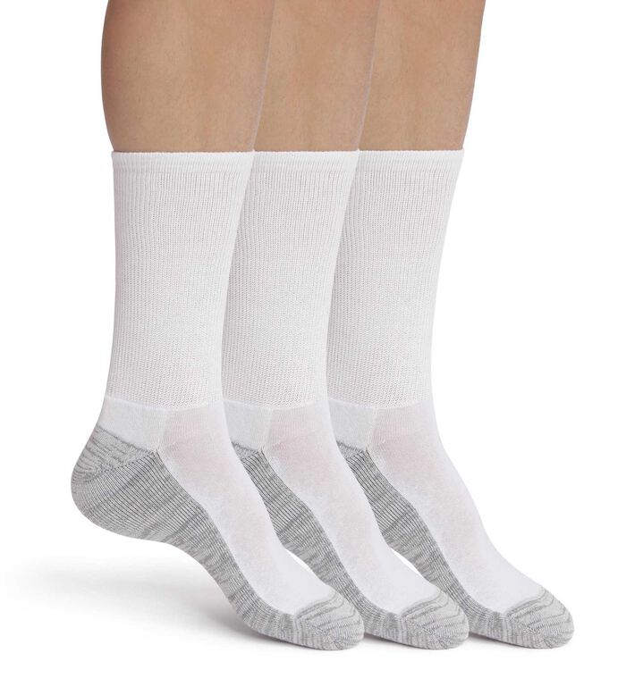 Pack de 3 pares de calcetines de hombre de algodón blanco y gris EcoDim Sport, , DIM