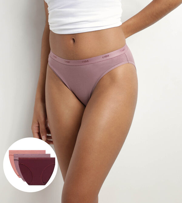 Her. Cotton Stretch Thong - Nude