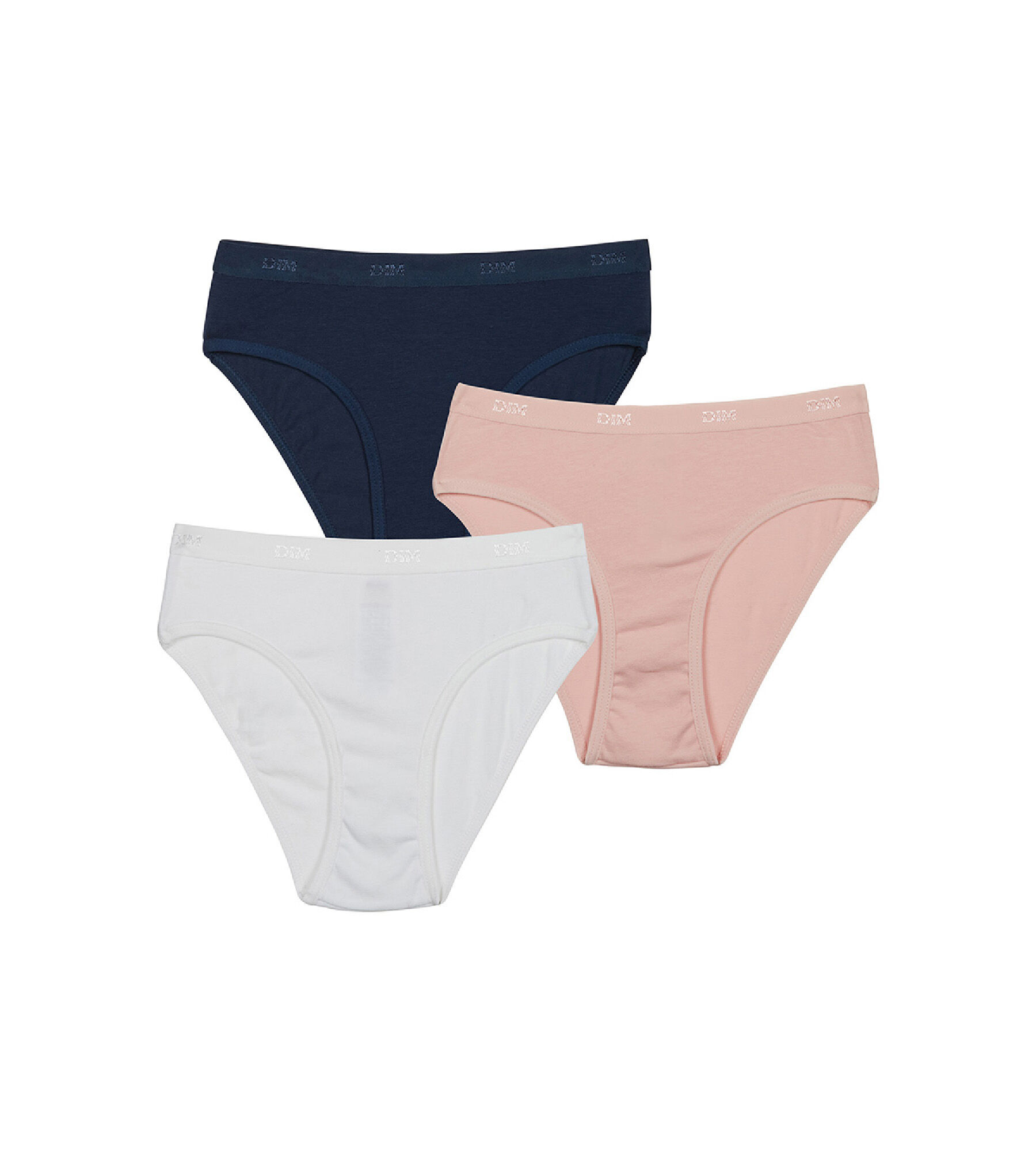 Les Pockets Pack of 3 Girls Stretch Cotton Briefs Clochette Blue