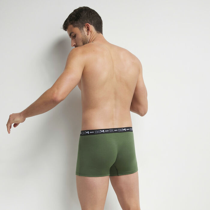 Pack of 3 Mix & colours men's Almond Green boxers with coloured