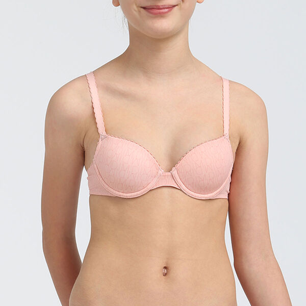 Girl in underwear children's bras in the breast, development, girl