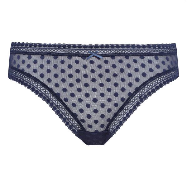 Women's Mesh Cheeky Underwear - Auden Blue/Polka Dots S 1 ct