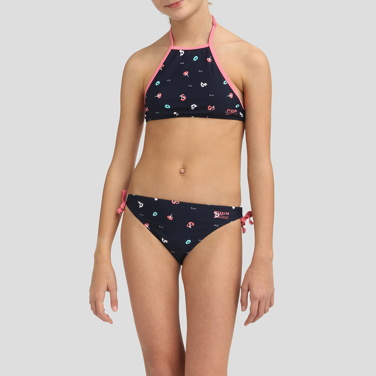 Maillot de bain deux pieces Matelot pour fille avec bandeau