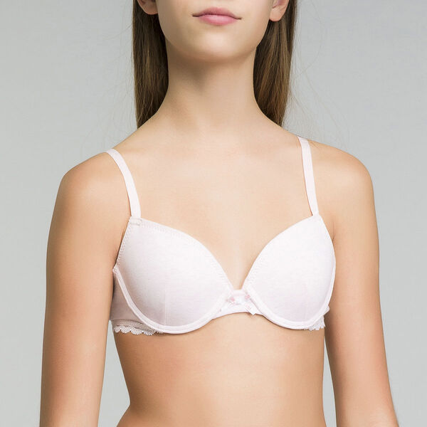 Pink Cup Bra For Girl Dim Touch