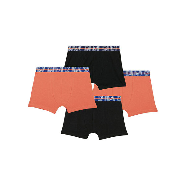 Dim EcoDim Boys' Stretch Cotton Boxer Shorts with Contrasting Waistband x6,  black : : Fashion